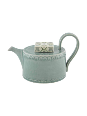 Bordallo Pinheiro Rua Nova Blue Tea Pot