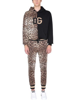 Dolce & Gabbana Leopard Print Track Pants