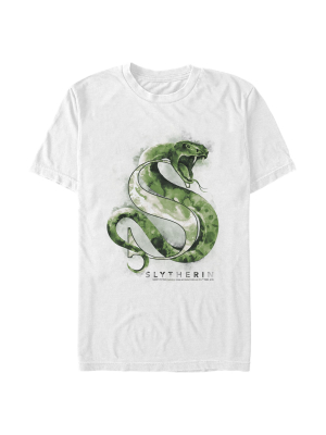 Men's Harry Potter Slytherin Snake Watercolor T-shirt