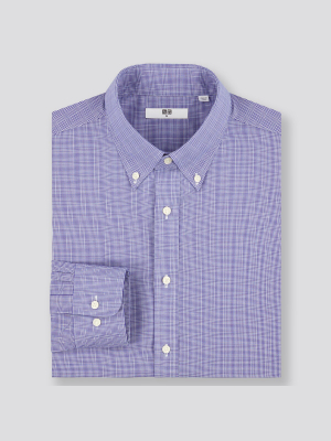 Men Easy Care Checked Regular-fit Long-sleeve Shirt (online Exclusive)