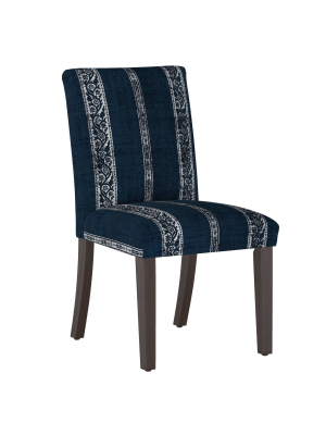 Dining Chair Block Print Striped Navy - Threshold™