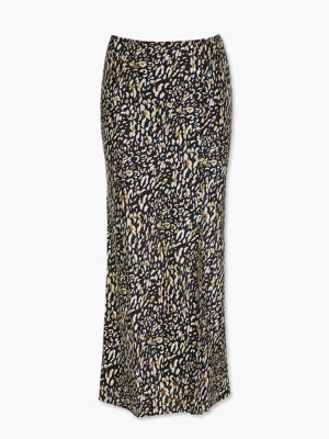 Leopard Print Midi Skirt