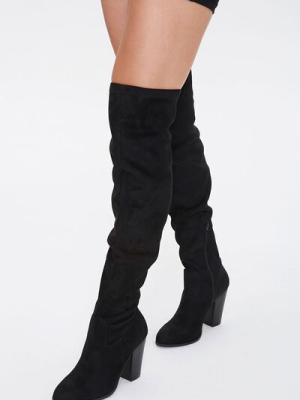 Faux Suede Over-the-knee Boots