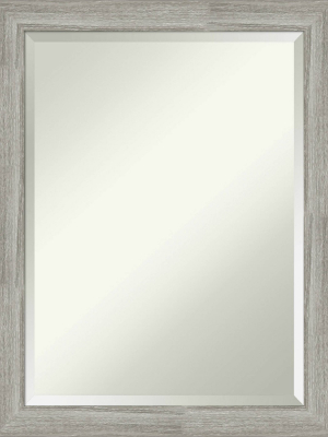 22" X 28" Dove Graywash Framed Bathroom Vanity Wall Mirror - Amanti Art