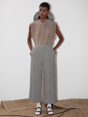 Cropped Wide Leg Trousers