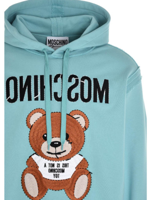 Moschino Teddy Print Drawstring Hoodie