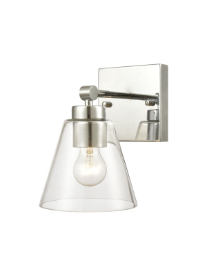 East Point 1-light Vanity Light In Polished Chrome With Clear Glass