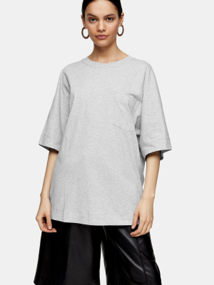 **gray Marl T-shirt By Topshop Boutique