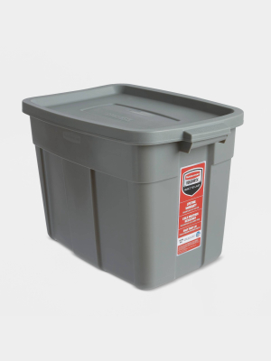 Rubbermaid 18gal Roughneck Storage Tote Gray