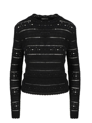 Saint Laurent Open-knit Crewneck Sweater