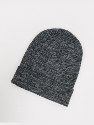 Nike Cuffed Swoosh Beanie In Gray