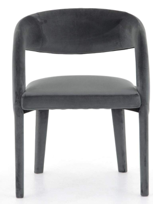 Four Hands Hawkins Dining Chair - Charcoal Velvet