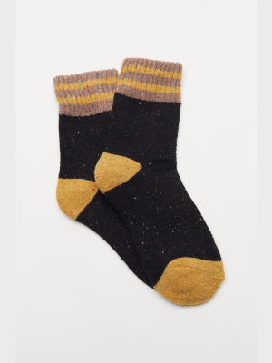 Multi-stripe Cozy Crew Sock