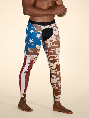 Usa Desert Camo Tights For Men