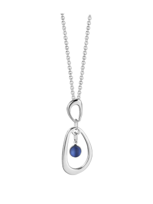 Droplet Pendant With Blue Stone