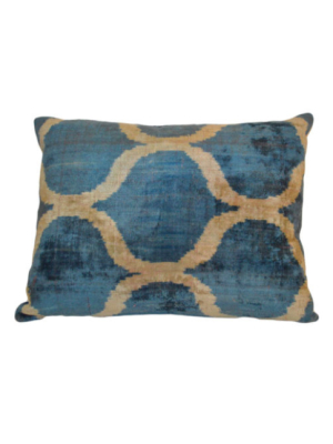 Velvet Pillow | Motif In Blue/white