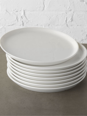 Set Of 8 Contact White Salad Plates