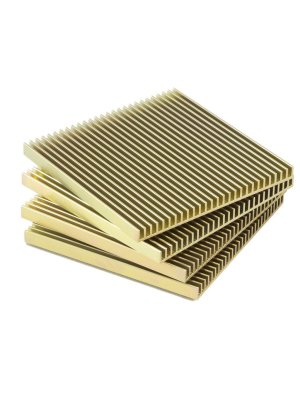 Fin Coasters - Gold - Set Of 4