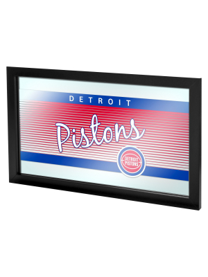 Detroit Pistons Team Logo Wall Mirror