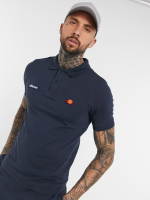 Ellesse Small Logo Polo Shirt In Navy