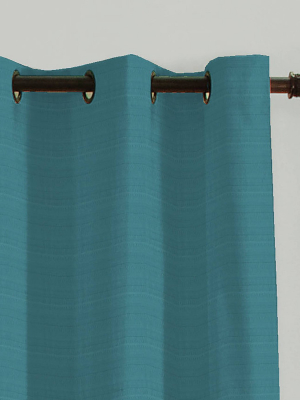 63"x40" Nikki Thermaback Blackout Curtain Panel Teal - Eclipse