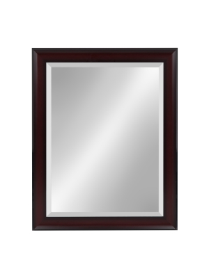 Kate And Laurel Scoop Framed Beveled Wall Mirror