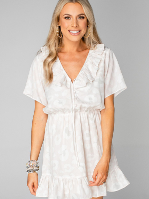 Buddylove Trixy Ruffled Mini Dress - Vanilla