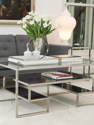 Global Views One Up Cocktail Table Stainless Steel