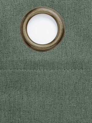 Plow & Hearth - Madison Double-blackout Grommet Curtain Pair, 40"w X 96"l Per Panel