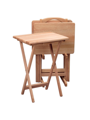 4pc Alex Snack Table Set Natural - Winsome