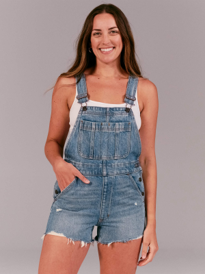 Ripped Denim Shortalls