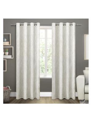 Twig Insulated Woven Blackout Grommet Top Window Curtain Panel - Exclusive Home™