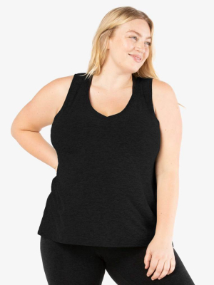 Featherweight All About It Split Back Tank (1x-4x)
