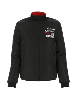 Love Moschino High-neck Zipped Jacket