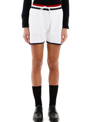 Thom Browne Contrasting Trim Drawstring Shorts