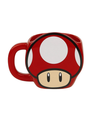 Paladone Products Ltd. Super Mario Super Mushroom 11oz Shaped Ceramic Coffee Mug