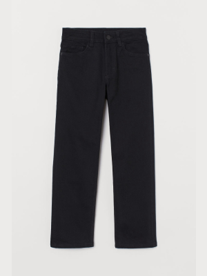 Straight Fit Twill Pants