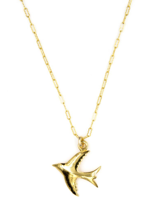 Soaring Bird Charm Necklace