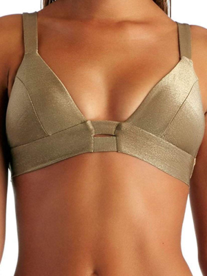 Vitamin A Neutra Bralette Top In Bronze Metallic