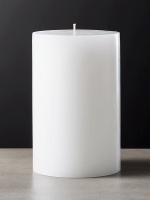 White Pillar Candle 4x6