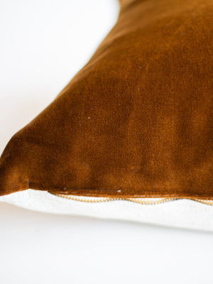 S|h Copper Velvet Designer Pillow