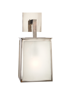 Ojai Large Sconce In Polished Nickel With Frosted Glass