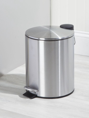 Mdesign Round Step Garbage Trash Can, Removable Liner, 1.3 Gallon