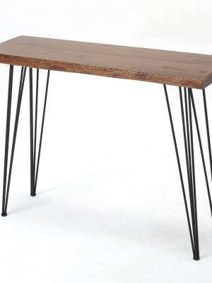 Chana Industrial Live Edge Rectangular Bar Table Natural - Christopher Knight Home