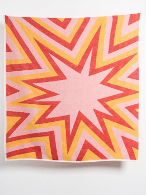 Bang! Artist Cotton Blankets & Throws By Liz Collins  - Red
