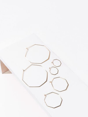 Geo Hoop Earring Set