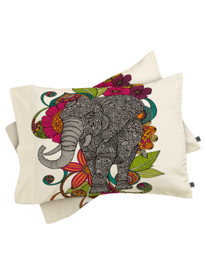 Valentina Ramos Ruby The Elephant Lightweight Pillowcase Standard Cream - Deny Designs