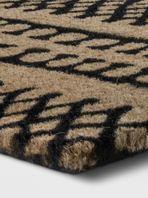 1'6"x2'6"/18"x30" Stripe Tufted Doormat Black - Project 62™