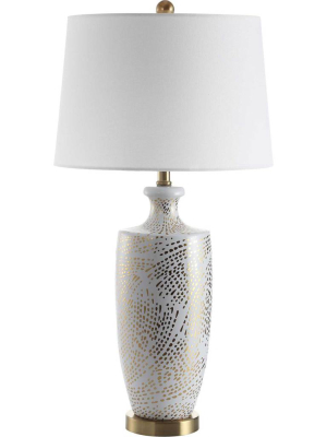 Lisa Table Lamp White/gold