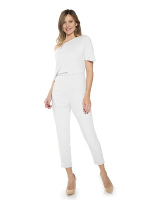 Draped One Shoulder Jumpsuit